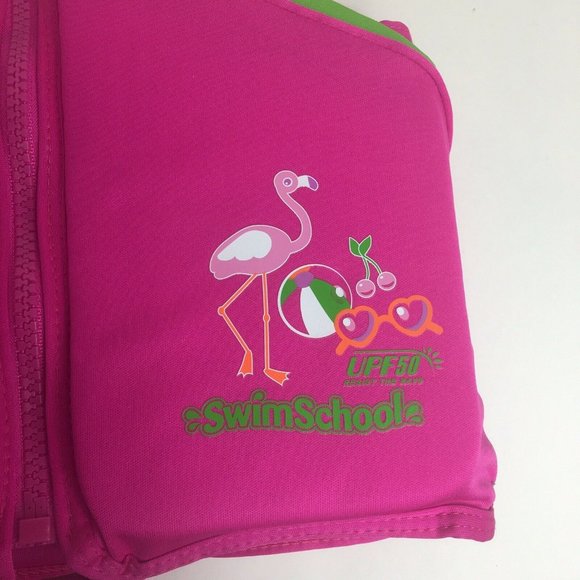Swim School Swim Training Vest Level 2 UPF 50 33-55 LBS 22" Chest Flamingo New - Picture 10 of 12